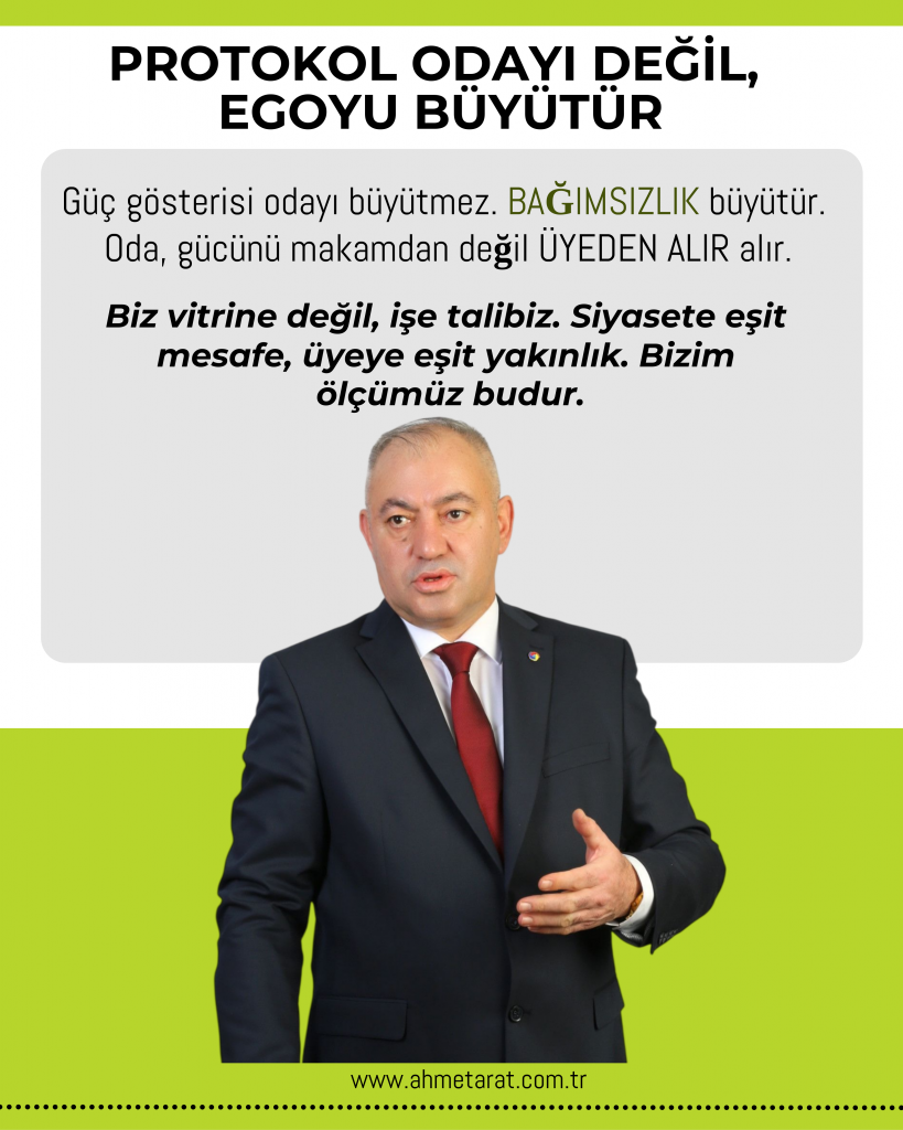 GÜÇ MAKAMDA DEĞİL, ÜYEDEDİR. VİTRİNE DEĞİL, HİZMETE TALİBİZ.SİYASETE EŞİT MESAFE,  ÜYEYE EŞİT YAKINLIK.
